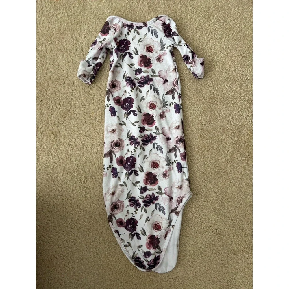 Caden Lane Floral Gown newborn 7-14 lb